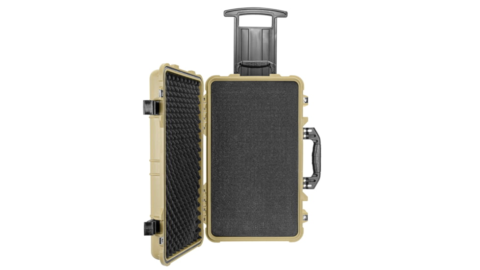 Eylar Standard 22in Waterproof Carry-On Travel Roller Gear Hard Case w/Foam, Tan, SA00034-TAN