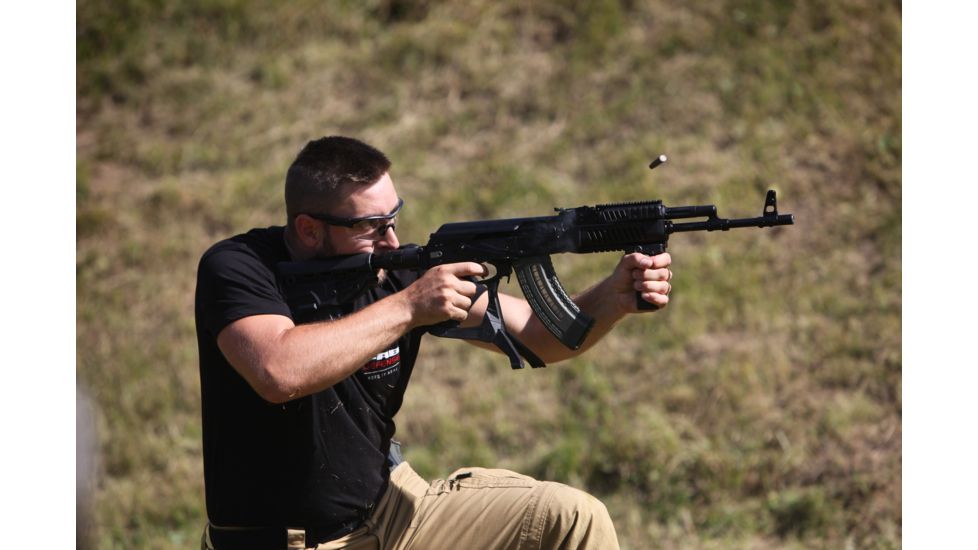 FAB Defense AK-47 Quick Deployment Bipod with Integrated AGR-47 Pistol Grip, Black, FX-AKPODB
