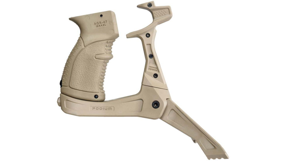 FAB Defense AK-47 Quick Deployment Bipod with Integrated AGR-47 Pistol Grip, Flat Dark Earth, FX-AKPODT