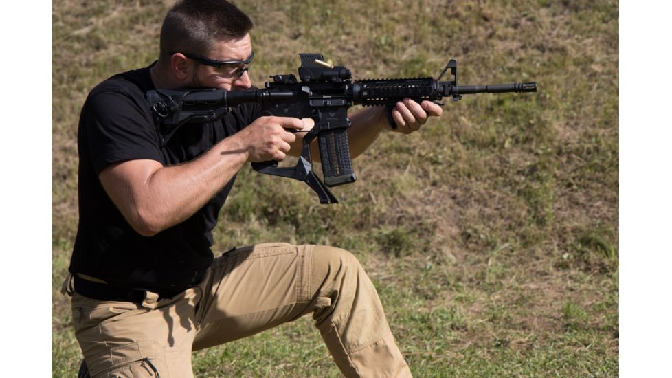 FAB Defense AR-15 Quick Deployment Bipod with an Integrated AGR-43 Pistol Grip, Black, FX-ARPODB