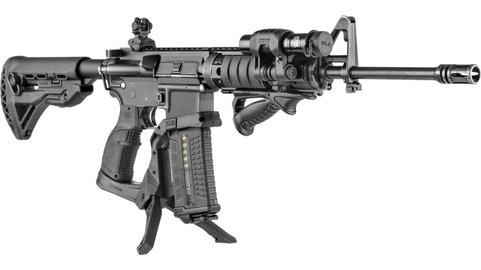 FAB Defense AR-15 Quick Deployment Bipod with an Integrated AGR-43 Pistol Grip, Black, FX-ARPODB