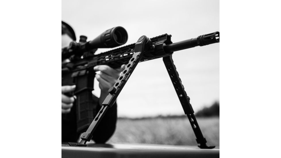 Firefield Scarab Two-Piece Bipod, KeyMod, 9-12in, Two-Piece, Black, FF34025KMD