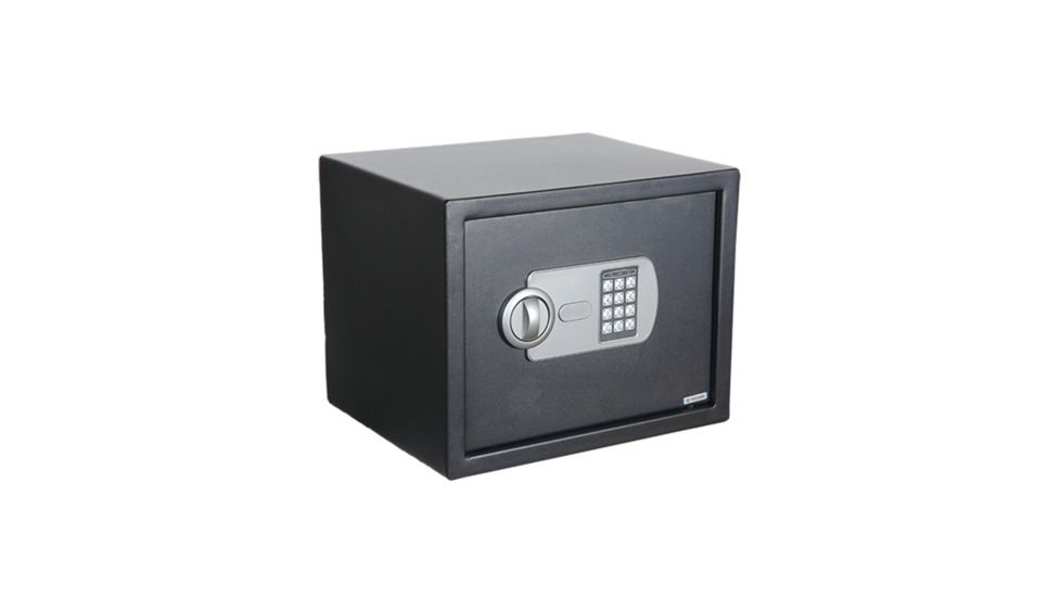 Fortress Large Personal Home Safe w/E-Lock and Override Key,11.8x15x11.8in,Black 30EL