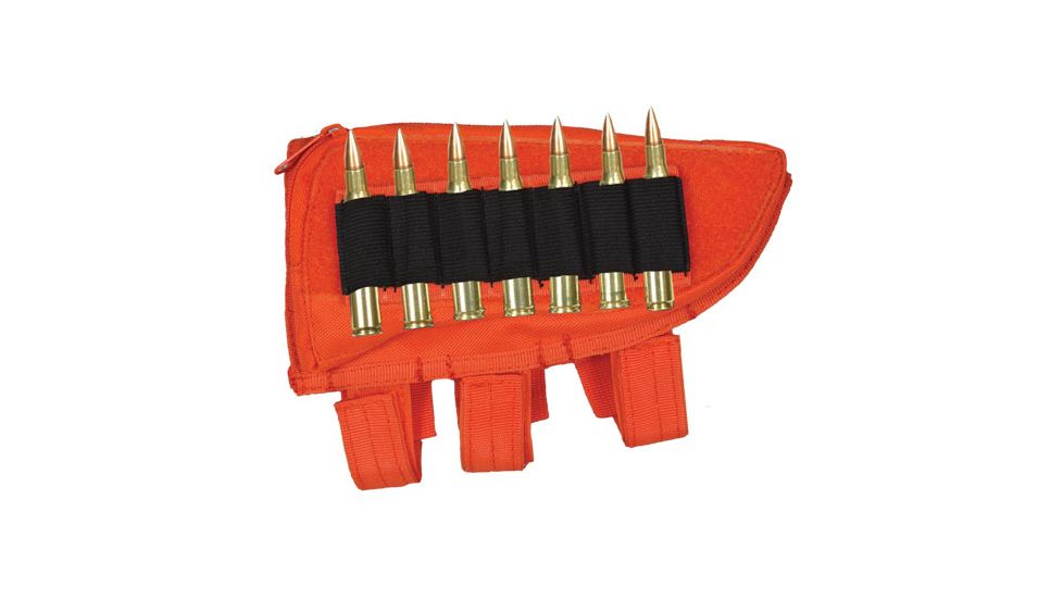 Fox Outdoor Butt Stock Cheek Rest - Rifle - Right, Orange, 55-482