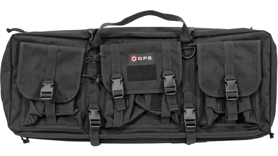 GPS Double Rifle Case Black 600D Polyester 28 L X 12.75 H X 9 W, DRC28