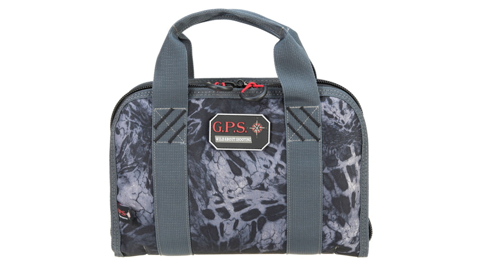 G*Outdoors GPS-1112PCPM Compact Double Pistol Case With Ammo Dump Cup Camo 1-2