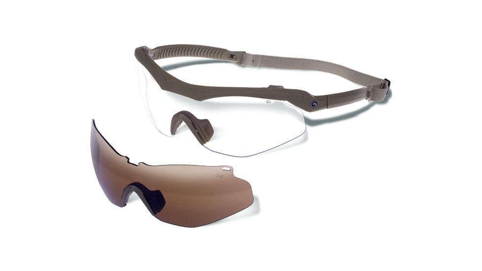 Gargoyles Trench Sunglasses, Matte Tan/Amber, OSFA 10700159FP.QTM