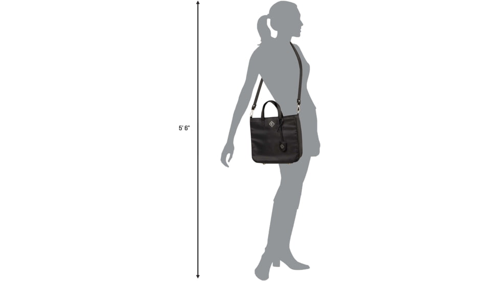 Girls With Guns Concealed Casual Adventure Cross-Body Purse, Lockable Concealed Carry, Ambidextrous, Black, 11 in x 10 in x 4 in, 70635