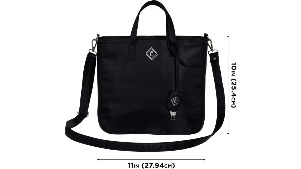 Girls With Guns Concealed Casual Adventure Cross-Body Purse, Lockable Concealed Carry, Ambidextrous, Black, 11 in x 10 in x 4 in, 70635
