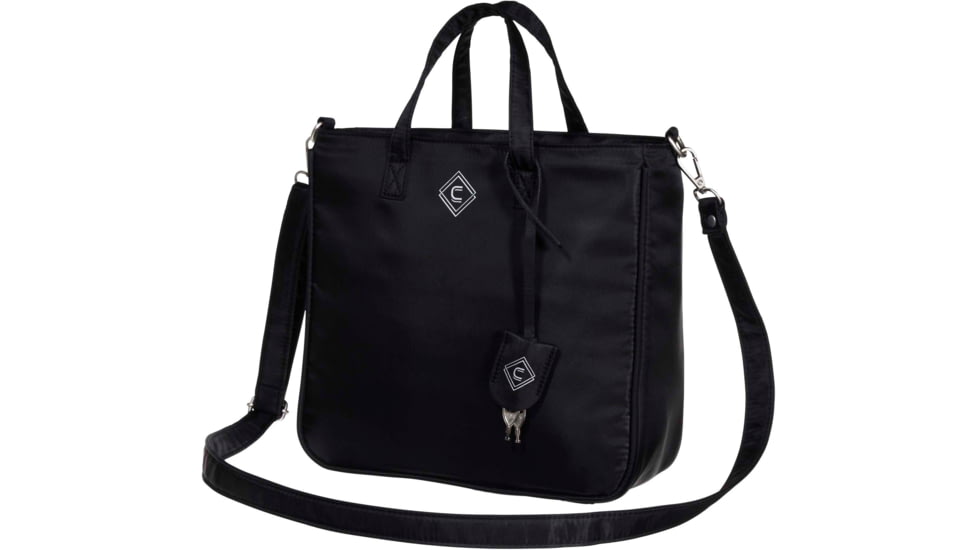 Girls With Guns Concealed Casual Adventure Cross-Body Purse, Lockable Concealed Carry, Ambidextrous, Black, 11 in x 10 in x 4 in, 70635