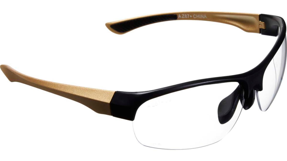 Girls With Guns Devotee Protective Shooting Safety Glasses, Gold/Brown Frame, Clear Lenses, One Size, 2371