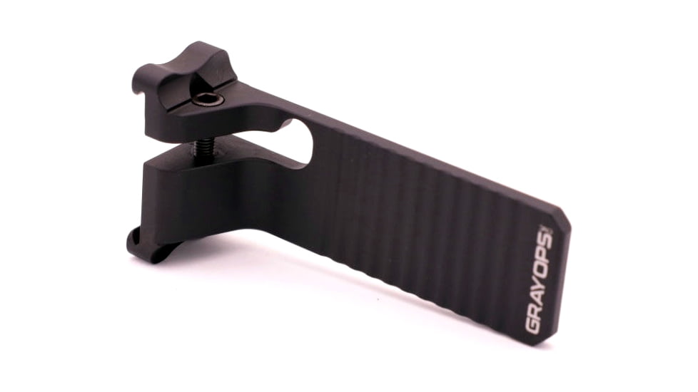 Gray Ops CNC Bag Stop Straight, Black, GO-BSTOP-STR