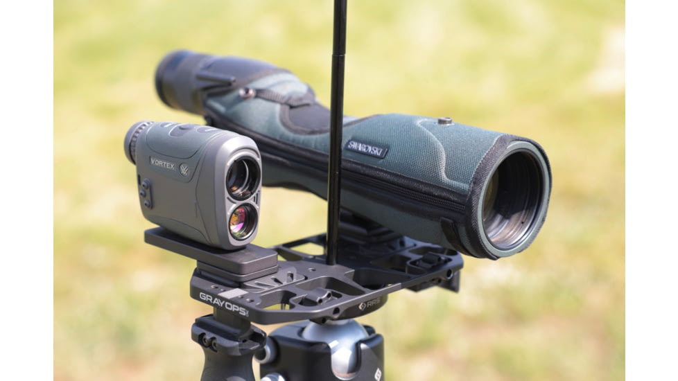 Gray Ops CNC Hunter Tripod Plate, Black, GO-HUNTPLATE