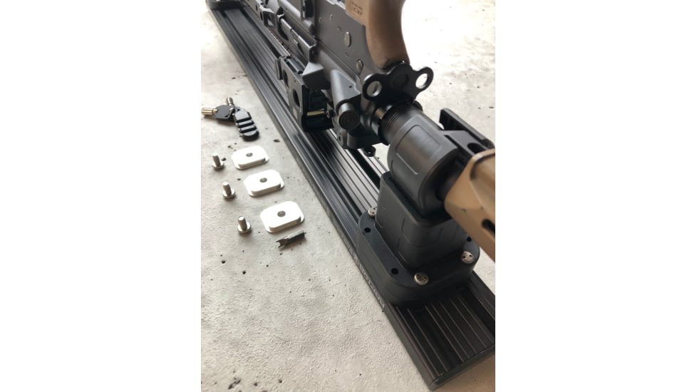 Grey Man Tactical Locking Rifle Rack Kit w/Raptor Rail Buffer Tube, Black, R-WM-07