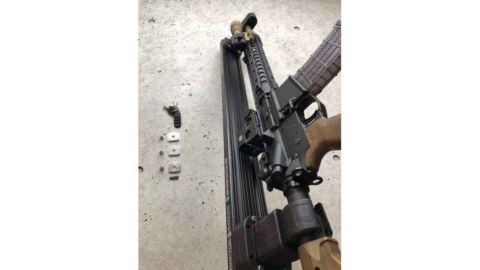 Grey Man Tactical Locking Rifle Rack Kit w/Raptor Rail Buffer Tube, Black, R-WM-07