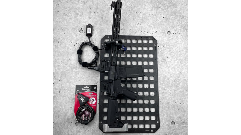 EDEMO Grey Man Tactical Locking Rifle Rack Kit w/SC-6, Standard Buttstock Cup Kit, Black, 000012, EDEMO1