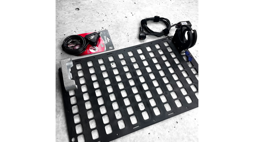 EDEMO Grey Man Tactical Locking Rifle Rack Kit w/SC-6, Standard Buttstock Cup Kit, Black, 000012, EDEMO1