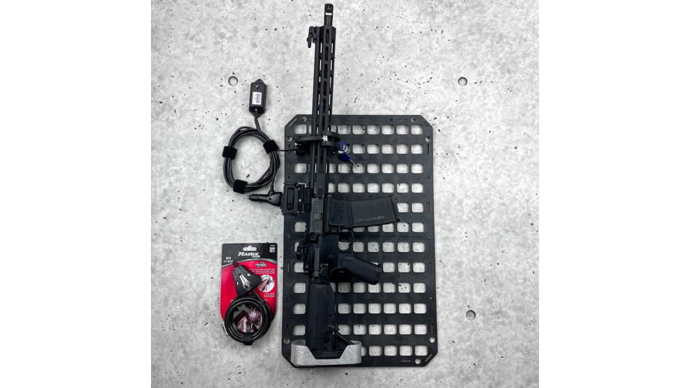 Grey Man Tactical Locking Rifle Rack Kit w/SC-6, XL Buttstock Cup Kit, Black, 000013