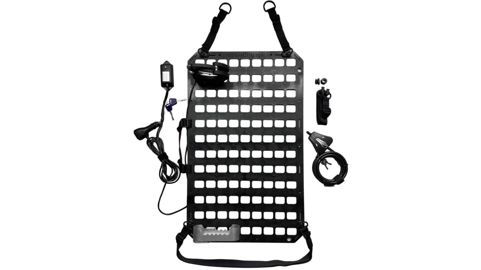 Grey Man Tactical Vehicle Locking Rifle Rack w/SC-6 Mount, Push Button Straps, 15.25 x 25 RMPX, Standard Buttstock Cup Kit, Black, GMT-RMP-28-07-08-08