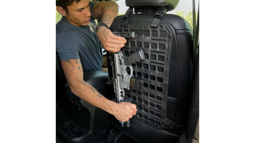 Grey Man Tactical Vehicle Rifle Rack w/Rubber Clamps, 12.25 x 21 RMP, Black, 000293