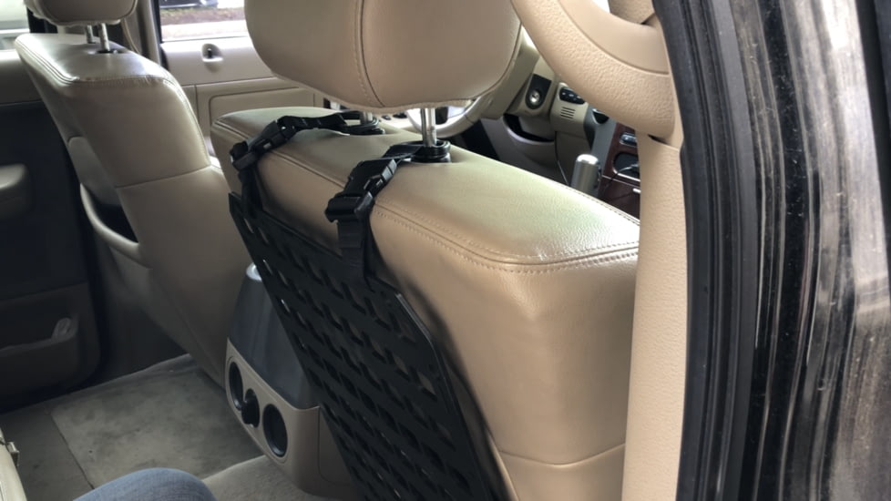Grey Man Tactical Vehicle Rifle Rack w/Rubber Clamps, 15.25x25 Rigid MOLLE Panel, Buckle Loop-Around, D-Ring, GMT-RMP-28-07-05-01