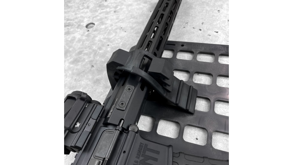 Grey Man Tactical Vehicle Rifle Rack w/Standard Buttstock Cup Kit, Rubber Clamp, 15.25 x 25 RMP, Black, 000339