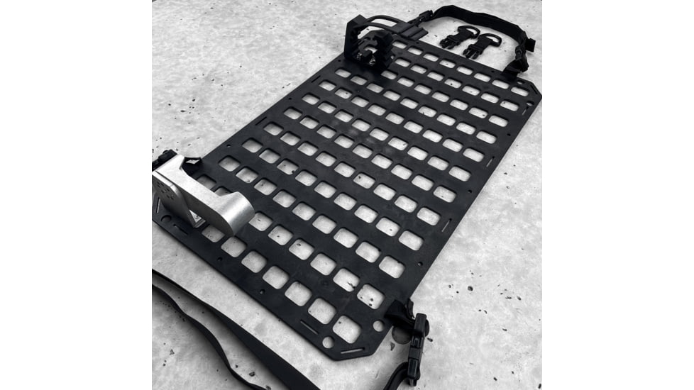 Grey Man Tactical Vehicle Rifle Rack w/XL Buttstock Cup Kit, Rubber Clamp, 15.25 x 25 RMP, Black, 000340