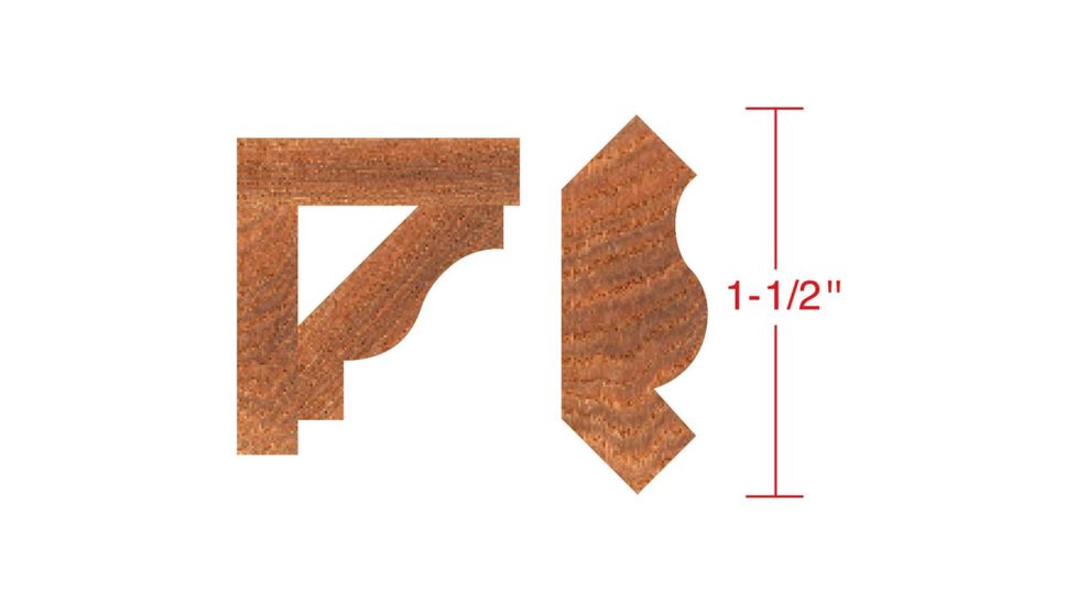 Grizzly Industrial 2in. Crown Moulding - 1in. Bore C2211