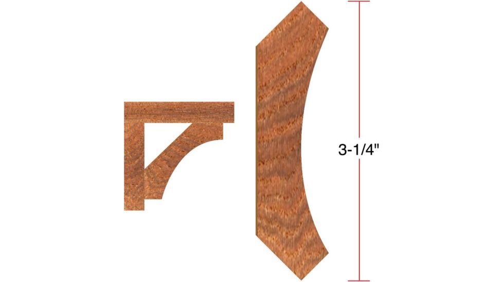 Grizzly Industrial 3-1/2in. Cove Moulding - 1in. Bore C2200