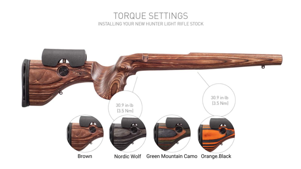 GRS Rifle Stocks Hunter Light Rifle Stocks, Ruger 10/22, Brown, GRS105249