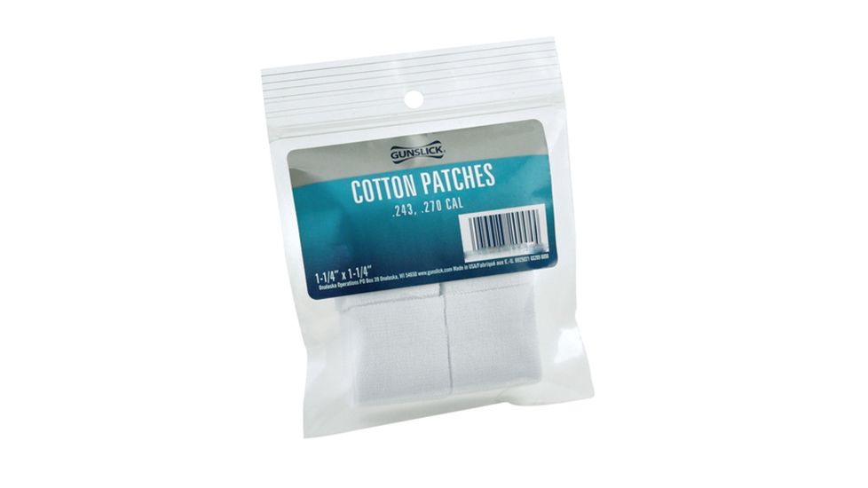 GUNSLICK .243-.270 Cal,1-1/4in. Sq-100Ea Gun Cleaning Patches 63601
