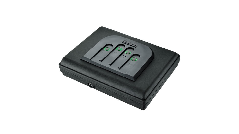 Gunvault MV55019 MicroVault 550 Gun Safe, Illuminated Keypad, Manual Key, MV550-19