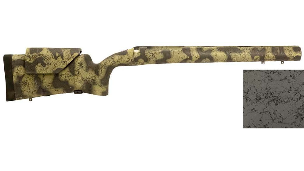 H-S Precision Remington 700 BDL Varmint Adjustable Cheek Piece Rifle Stock, Carbon Fiber Barrel Contour, Vertical Grip, SA, RH, Grey/Black, 32.3in O.A.L., 13.5in L.O.P., PSL155-Grey/Black