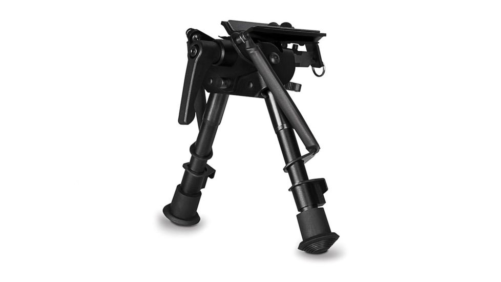 Hawke Sport Optics Swivel &amp; Tilt Bipod, 6-9in w/Lever, Black, 70010