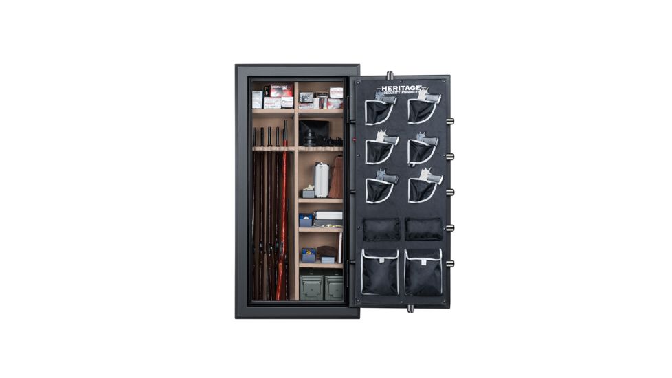 Heritage Security Products 40 Gun Fire and Water Safe with E-Lock, Santex Silver, Oversized, 40ESSH