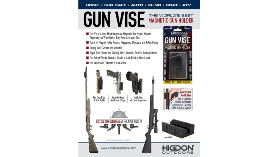 Higdon Outdoors Gun Vise, Super-Soft Rubberized Coating, 33595