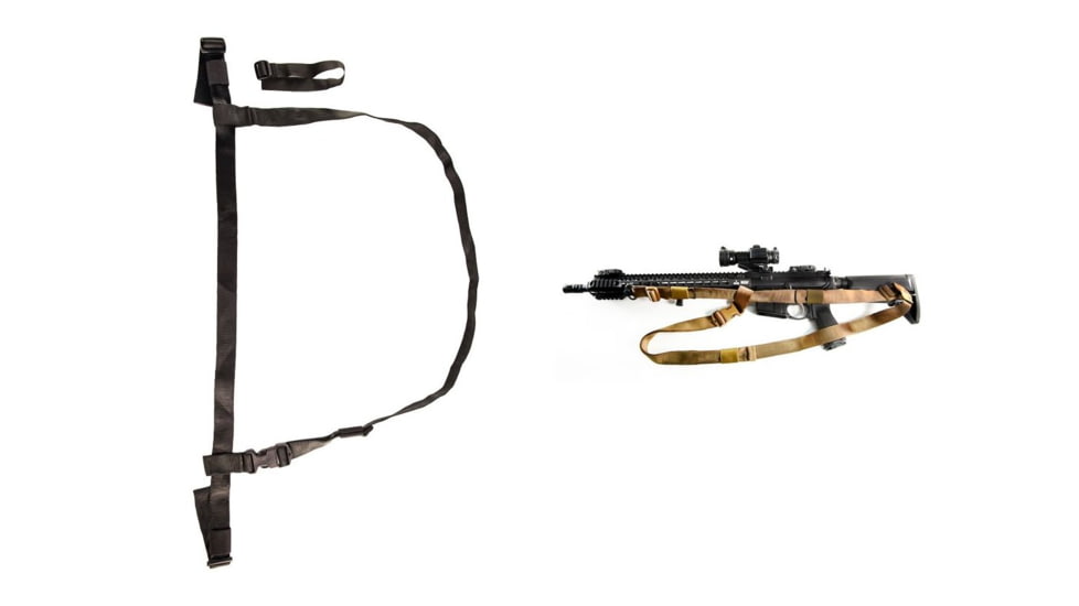 High Speed Gear HSGI Tactical Sling, Black, Coyote Brown