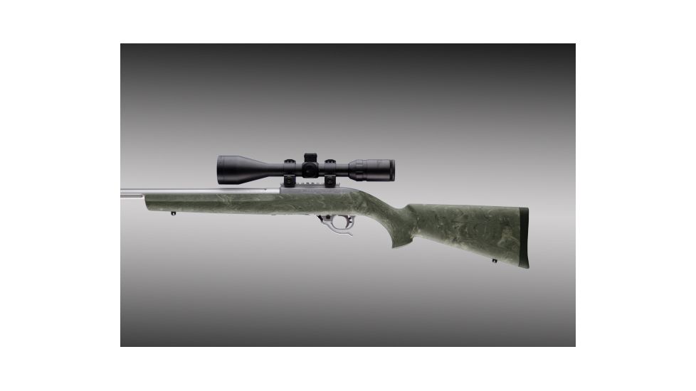 Hogue Ruger 10/22 Rubber O.M. Stock Magnum action with .920 Dia. Barrel Ghillie Green 22830