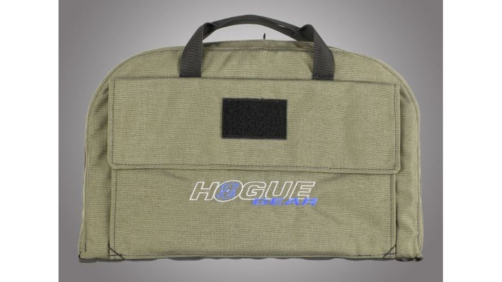 HOGUE Gear Large Pistol Bag w/ Front Pocket and 6 Magazine Pouch, OD Green 10in. Tall 16in. Long 59261