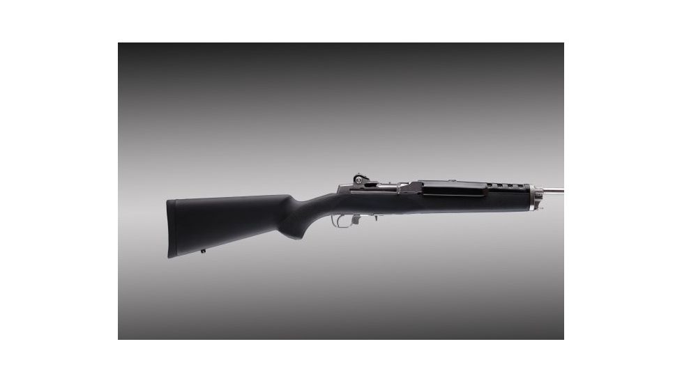 Hogue Ruger Mini 14/30 and Ranch Rifle Stock, Rubber overmolded synthetic, Black, 78000
