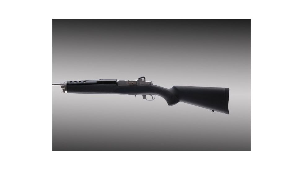 Hogue Ruger Mini 14/30 and Ranch Rifle Stock, Rubber overmolded synthetic, Black, 78000