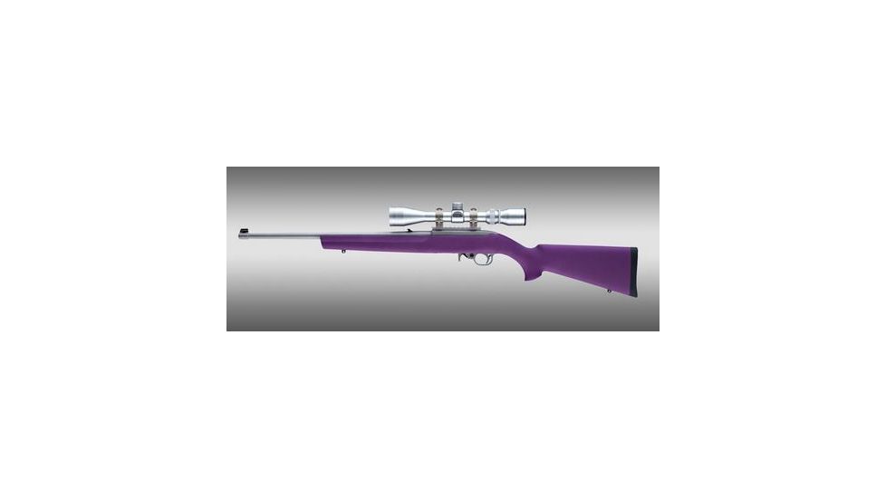 Hogue Ruger 10/22 Rubber OverMold Stock w/ STD Barrel Channel Purple, 22006