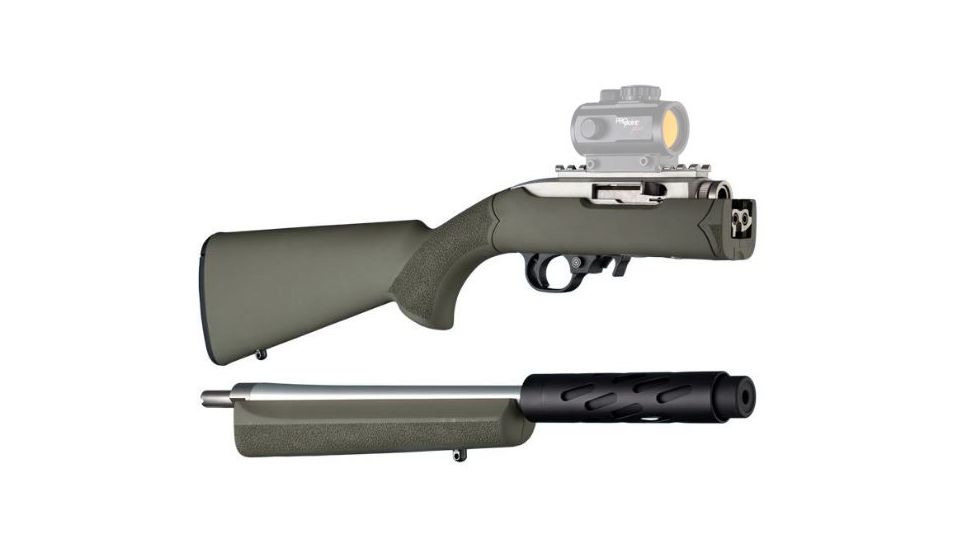 Hogue Ruger 10/22 Takedown Rubber OverMold Stock w/ STD Barrel Channel OD Green, 21240