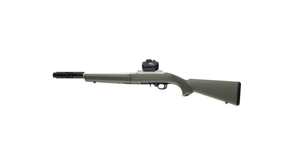 Hogue Ruger 10/22 Takedown Rubber OverMold Stock w/ STD Barrel Channel OD Green, 21240