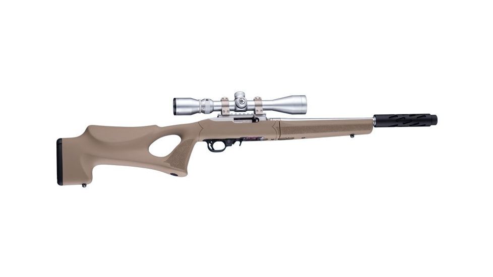 Hogue Ruger 10/22 Takedown Thumbhole Rubber OverMold Stock w/ STD Barrel Channel Flat Dark Earth, 21360