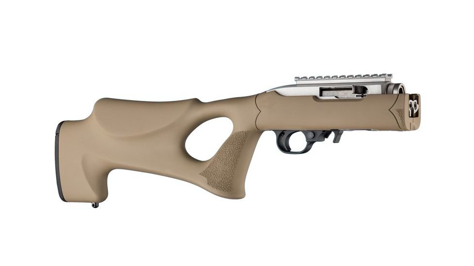 Hogue Ruger 10/22 Takedown Thumbhole Rubber OverMold Stock w/ STD Barrel Channel Flat Dark Earth, 21360