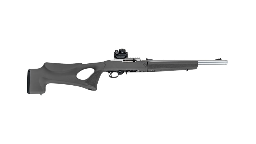 Hogue Ruger 10-22 Takedown Thumbhole Rubber Overmolded Stock w/ .920in Diameter Barrel Channel, Slate Grey, 21272