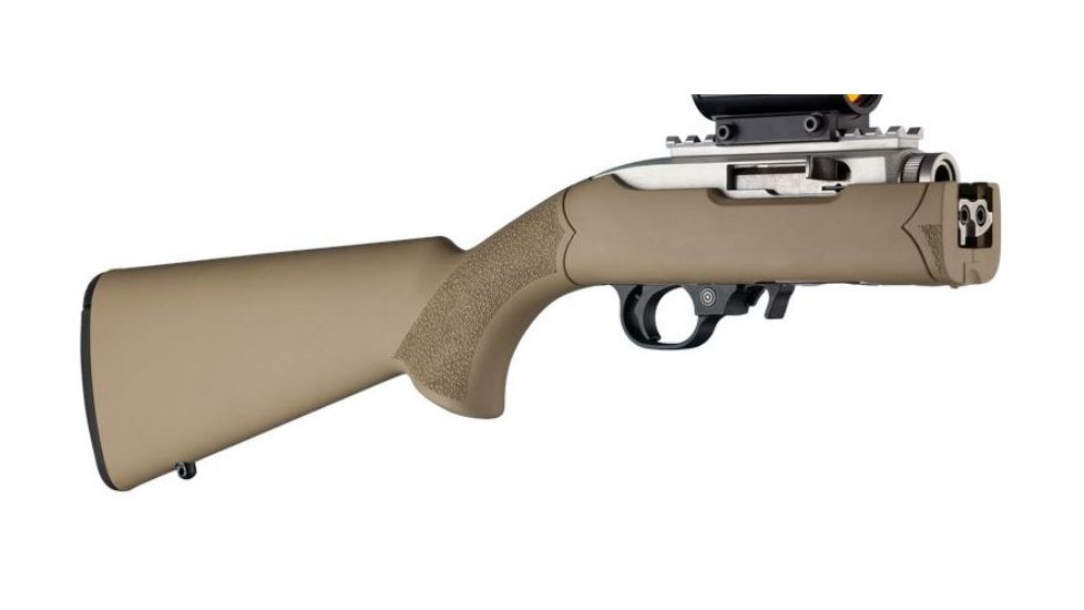 Hogue Ruger 10/22 Takedown Rubber OverMold Stock w/ STD Barrel Channel Flat Dark Earth, 21340