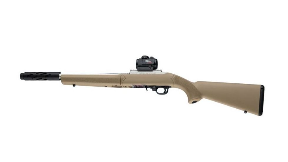 Hogue Ruger 10/22 Takedown Rubber OverMold Stock w/ STD Barrel Channel Flat Dark Earth, 21340
