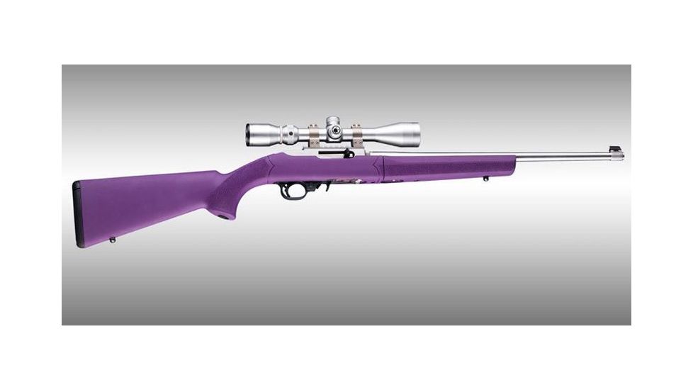 Hogue Ruger 10/22 Takedown Rubber OverMold Stock w/ STD Barrel Channel Purple, 21046